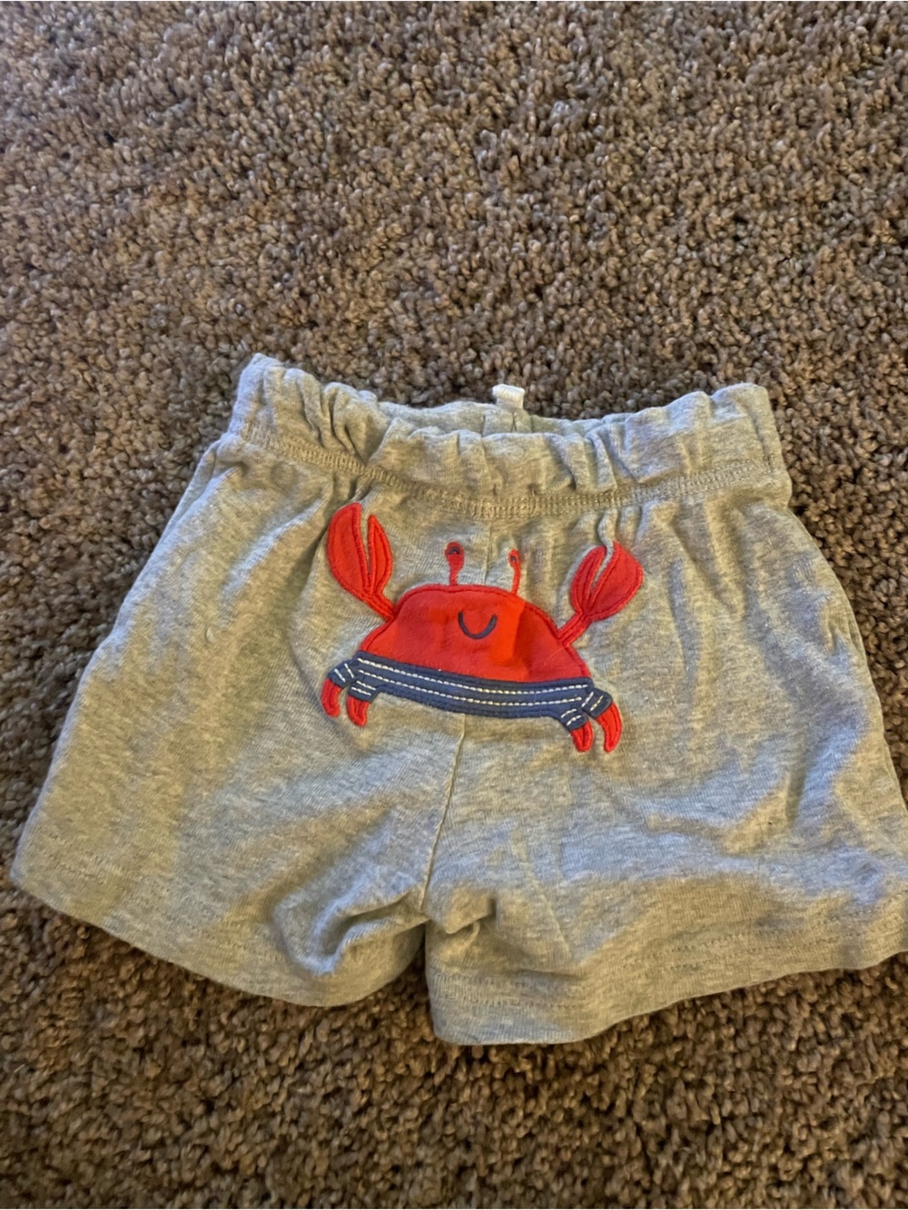 Baby Shorts with Crab on Back (9 mo)